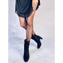 Dianes Bottines à talons en daim noir le noir 2
