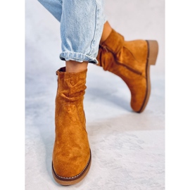 Bottines à volants Bracy Camel brun 3
