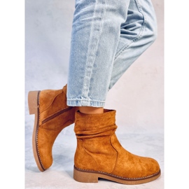 Bottines à volants Bracy Camel brun 2