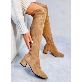 Mousquetaires à talons bas Diondre Camel brun 4