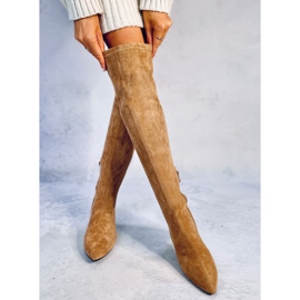 Mousquetaires à talons bas Diondre Camel brun 2