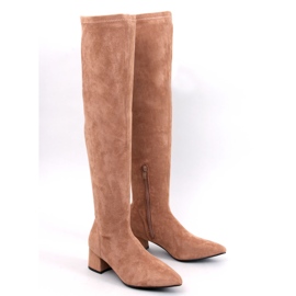Mousquetaires à talons bas Diondre Camel brun 1