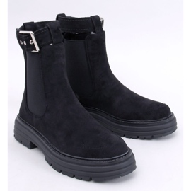 Bottines Chelsea femme Carls noires le noir 1
