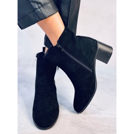 Aguirre Bottines à talons hauts en daim noir le noir 4