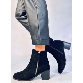 Aguirre Bottines à talons hauts en daim noir le noir 5