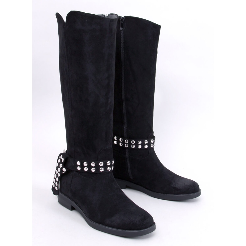 Brews Bottines femme en daim noires le noir 1