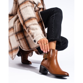 Bottines à talons hauts Shelovet marron élégantes brun 1 Bottines à talons hauts Shelovet marron élégantes brun 1