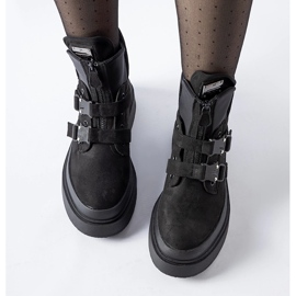 Bottines à plateforme Glen noires le noir 1