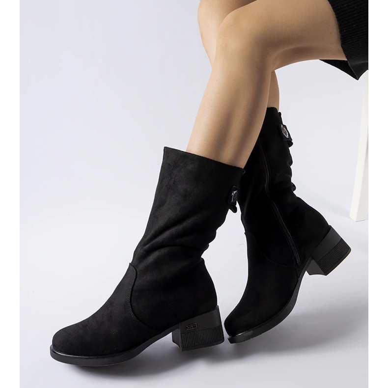 Bottines Croquetaigne courtes isolées noires le noir 1