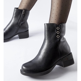 Bottines isolées noires avec strass Insignia le noir 1 Bottines isolées noires avec strass Insignia le noir 1