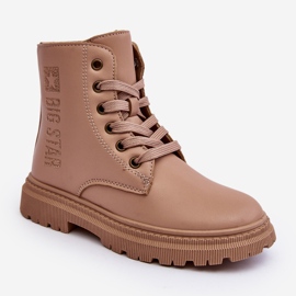 Bottes chaudes en cuir pour enfants Big Star MM374154 Beige 1