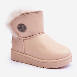 Bottes de neige enfant isolées avec fourrure Beige Big Star MM374084 1