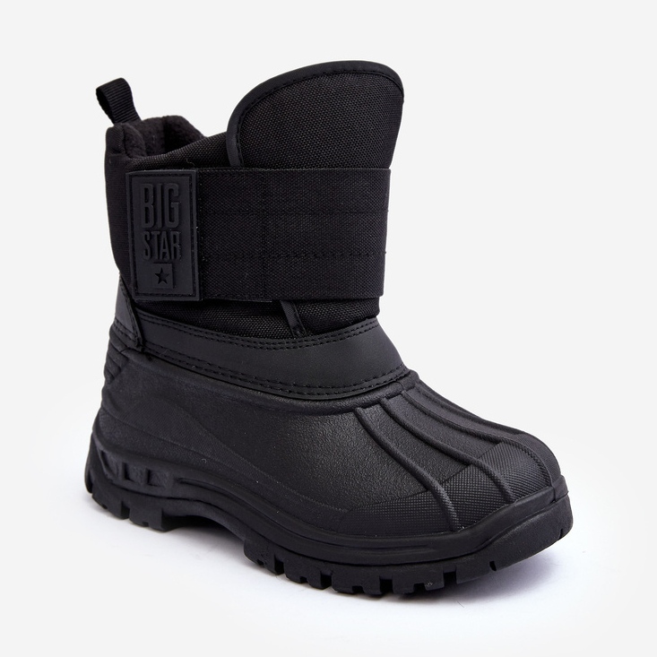 Bottes de neige isolées par Velcro pour enfants noir Big Star MM374122 1