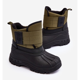 Bottes de neige isolées par velcro pour enfants Kaki Big Star MM374123 vert 2