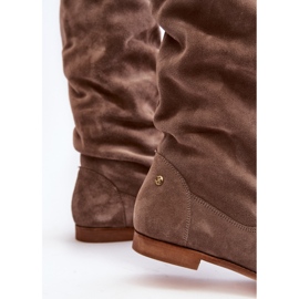 Bottes Genou En Daim Femme Maciejka 05790-04 Beige 5
