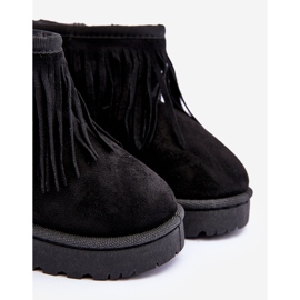 Botte de neige enfant isolée à franges décoratives, Noir Nimia le noir 8