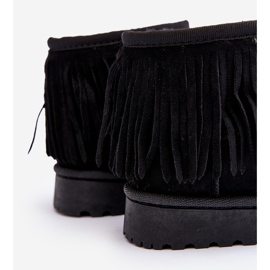 Botte de neige enfant isolée à franges décoratives, Noir Nimia le noir 6