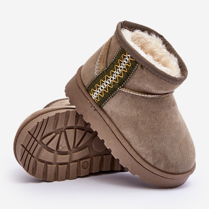 Bottes de neige isolées Leonora pour enfants de coloris vert 1