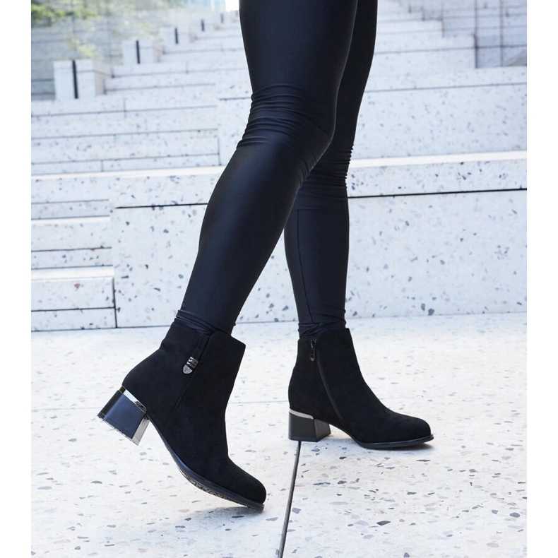 Bottines élégantes noires avec strass Bocconi 1