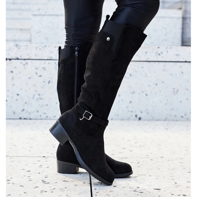 Bottes isolées en éco-daim Castelvetro noires le noir 1