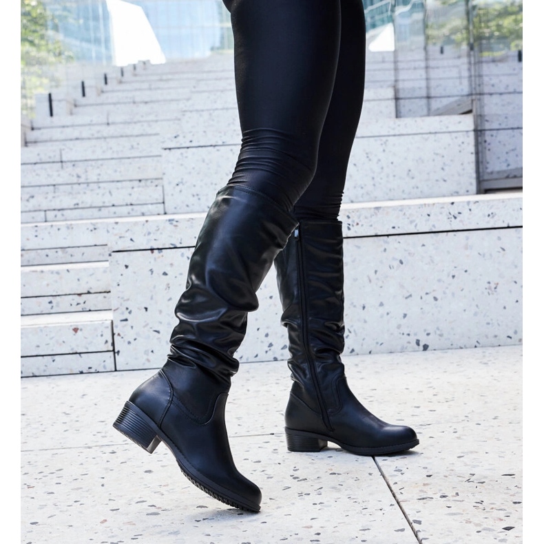 Bottines Angelico froissées noires 1