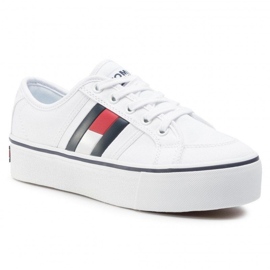 Tommy Hilfiger Baskets Tommy Jeans à plateforme avec drapeau EN0EN00944-YBR blanc 1