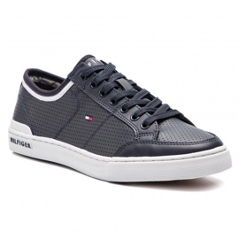 Tommy Hilfiger Core Corporate Leather Sneaker M chaussures FM0FM00552-403 bleu 1 Tommy Hilfiger Core Corporate Leather Sneaker M chaussures FM0FM00552-403 bleu 1