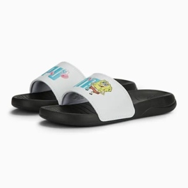 Tongs Puma x Bob l'éponge Popcat 20 Ps Jr 390873 01 blanche 3