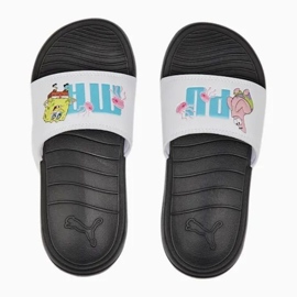 Tongs Puma x Bob l'éponge Popcat 20 Ps Jr 390873 01 blanche 4