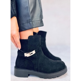 Drapers Bottines plates en daim noires le noir 2