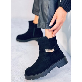 Drapers Bottines plates en daim noires le noir 3