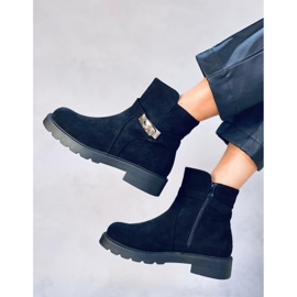 Drapers Bottines plates en daim noires le noir 4