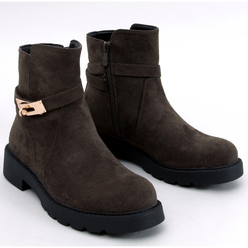 Drapers Bottines plates en daim vertes 1