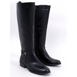 Bottines pleine fleur femme Jessie Black le noir 1