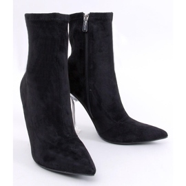 Merrisa Bottines à talons hauts transparentes noires 1