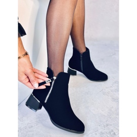 Leines Bottines noires à talons bas le noir 3