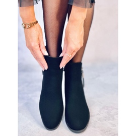 Leines Bottines noires à talons bas le noir 5