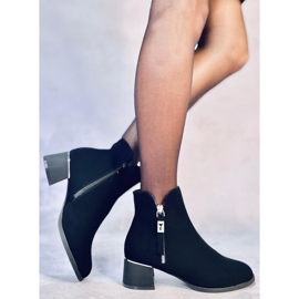 Leines Bottines noires à talons bas le noir 4