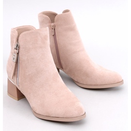 Leines Bottines à talons bas beiges 1