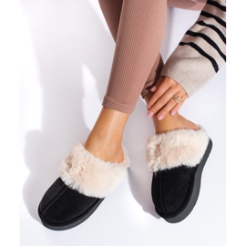 SHELOVET Peluches noires moelleuses sur une plate-forme 1