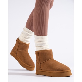 W. Potocki Bottes en daim marron avec fourrure de Potocki brun 2