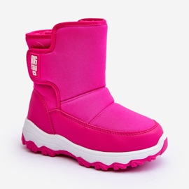 Bottes de neige isolées pour enfants avec velcro rose Big Star MM374121 1