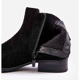 Bottines Chelsea à talons plats pour femme, Noir Sauamia le noir 2