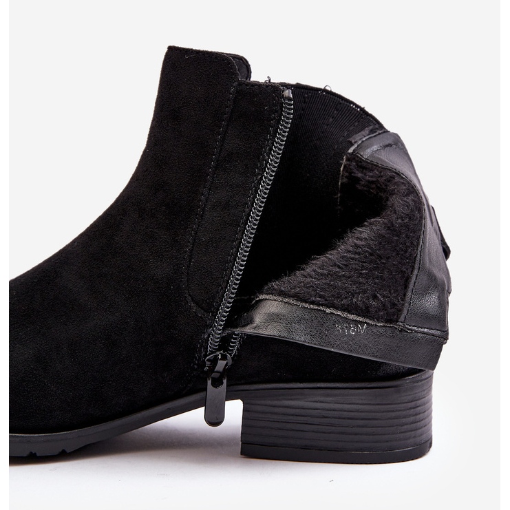 Bottines Chelsea à talons plats pour femme, Noir Sauamia 2