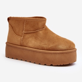Camel Mennja, Bottes de neige à plateforme pour femmes brun 1