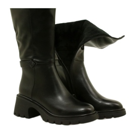 Boots à thèmes hauts pour femmes Filippo noir le noir 5