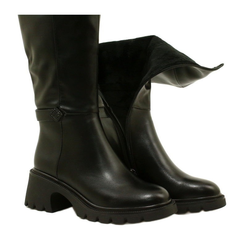 Boots à thèmes hauts pour femmes Filippo noir 5