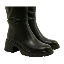 Boots à thèmes hauts pour femmes Filippo noir le noir 4