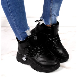 News Baskets isolées pour femmes, bottes de neige noires le noir 4