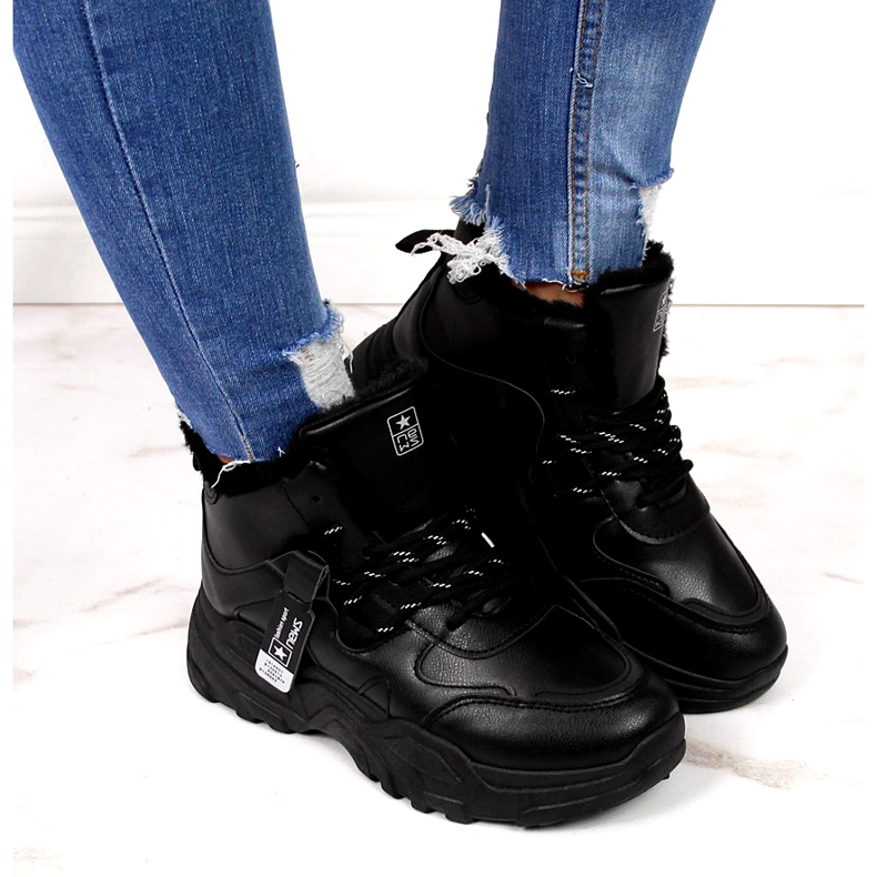 News Baskets isolées pour femmes, bottes de neige noires 4